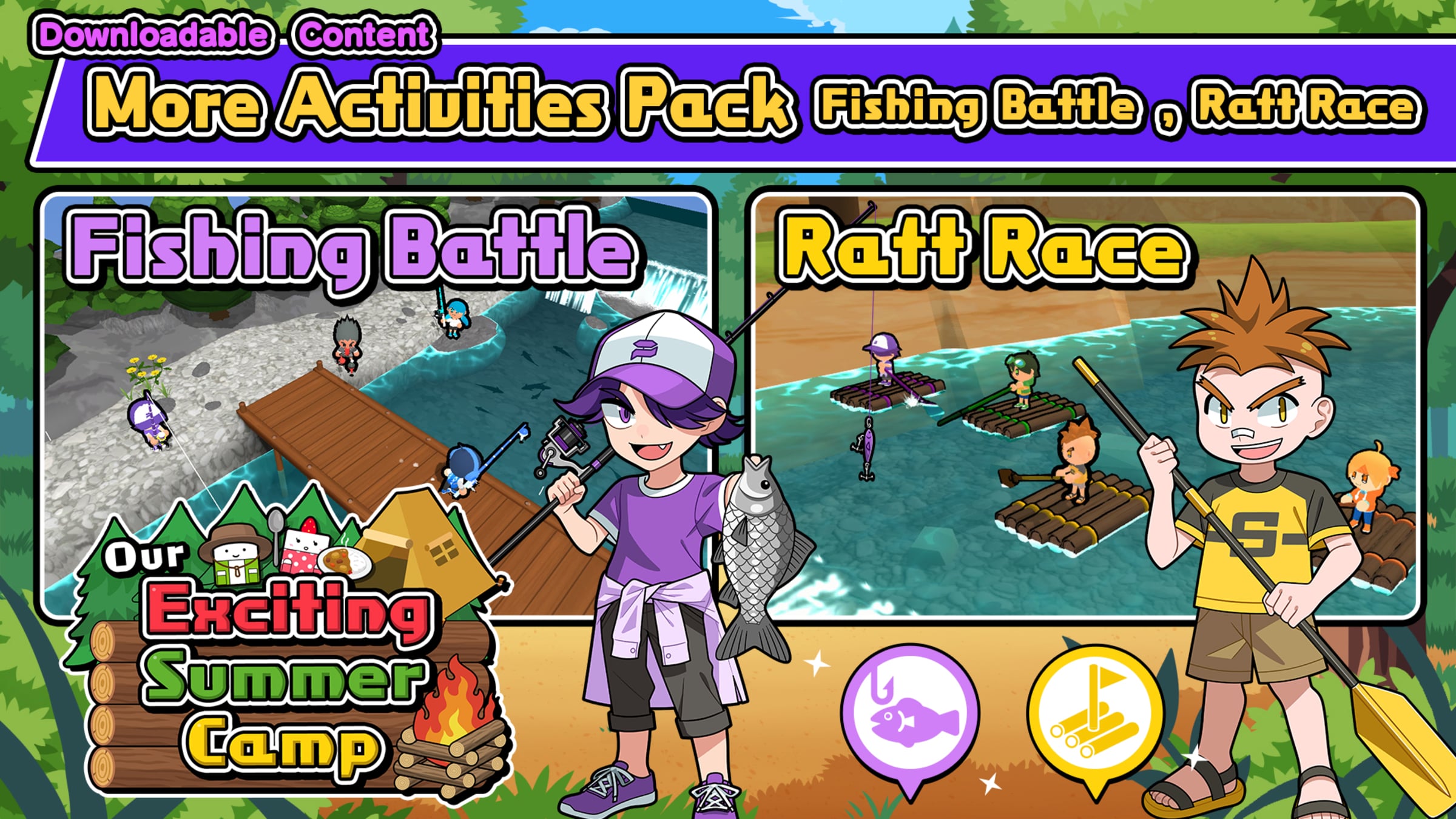 More Activities Pack (Fishing, Raft Race) pour Nintendo Switch - Site ...