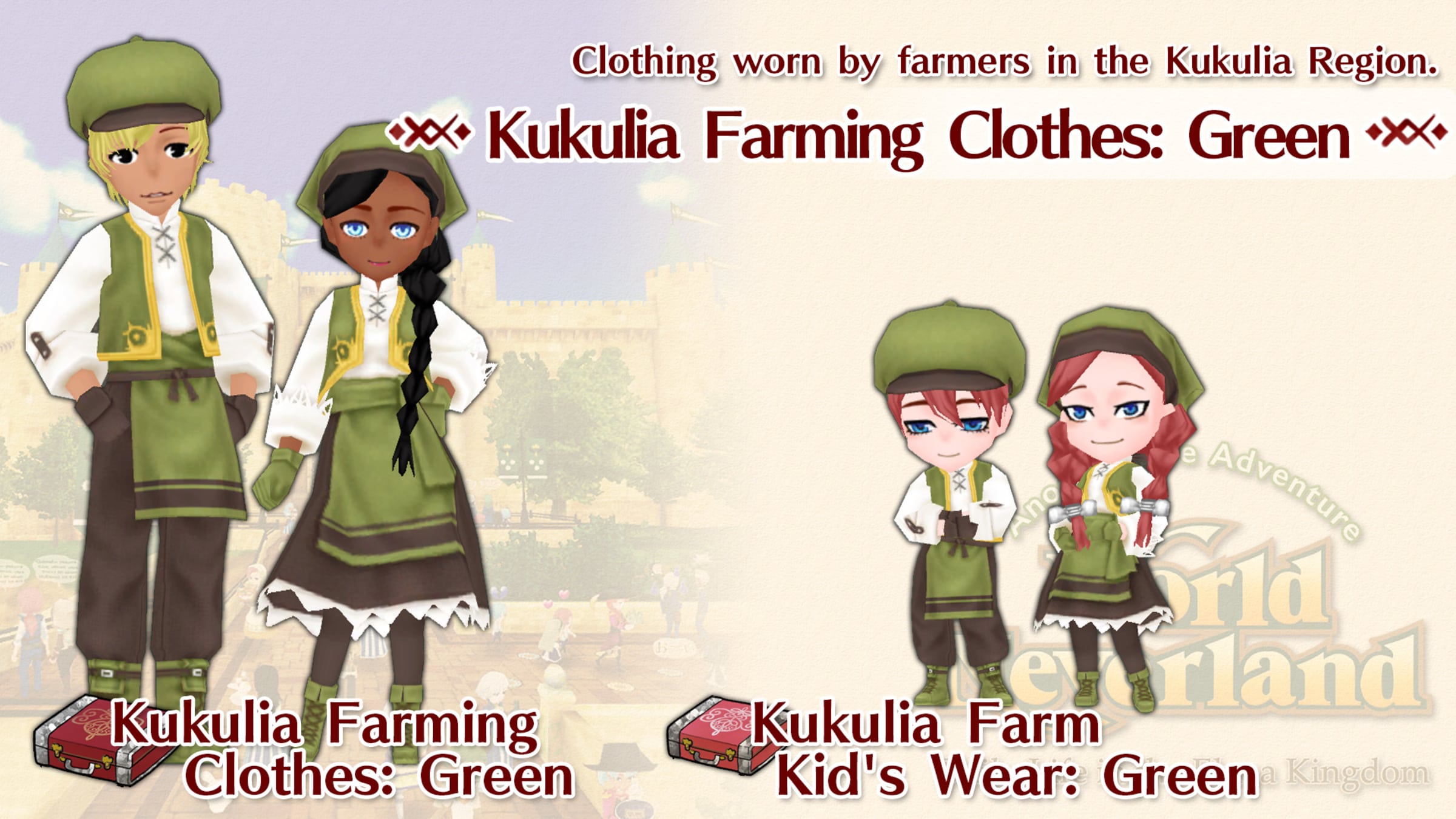 Kukulia Farming Clothes: Green pour Nintendo Switch - Site Officiel ...