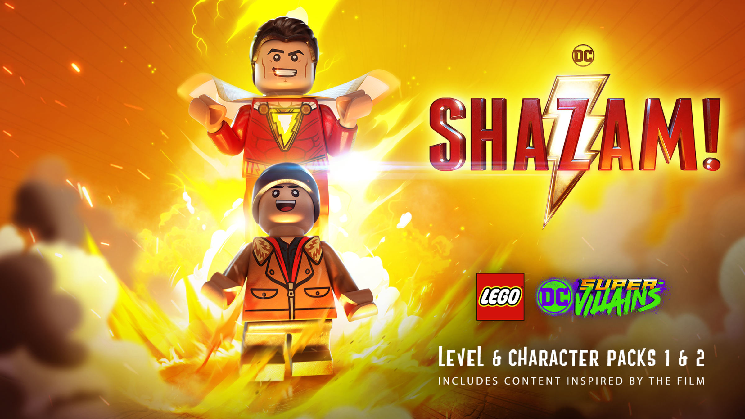 Jamestown + Switch 新品未開封 ジェームスタウン LEGO® DC Super-Villains Shazam! Movie Level Pack 1 & 2 for
