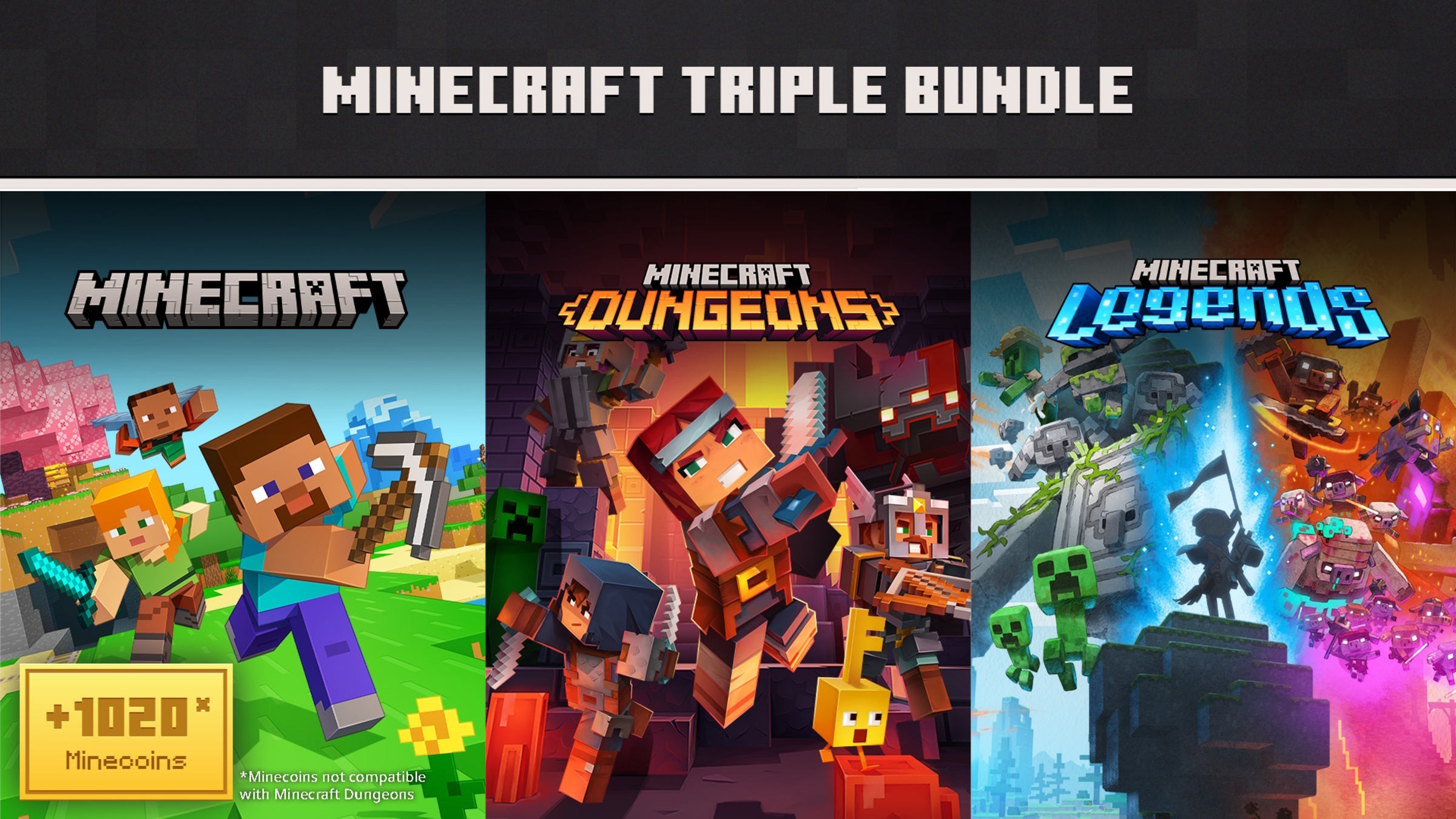 Minecraft Triple Bundle for Nintendo Switch - Nintendo Official