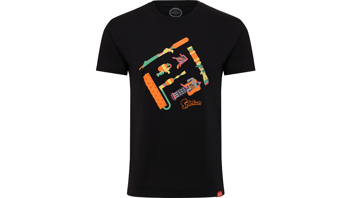 Splatoon Orange Weapons T Shirt Black Nintendo Official Site