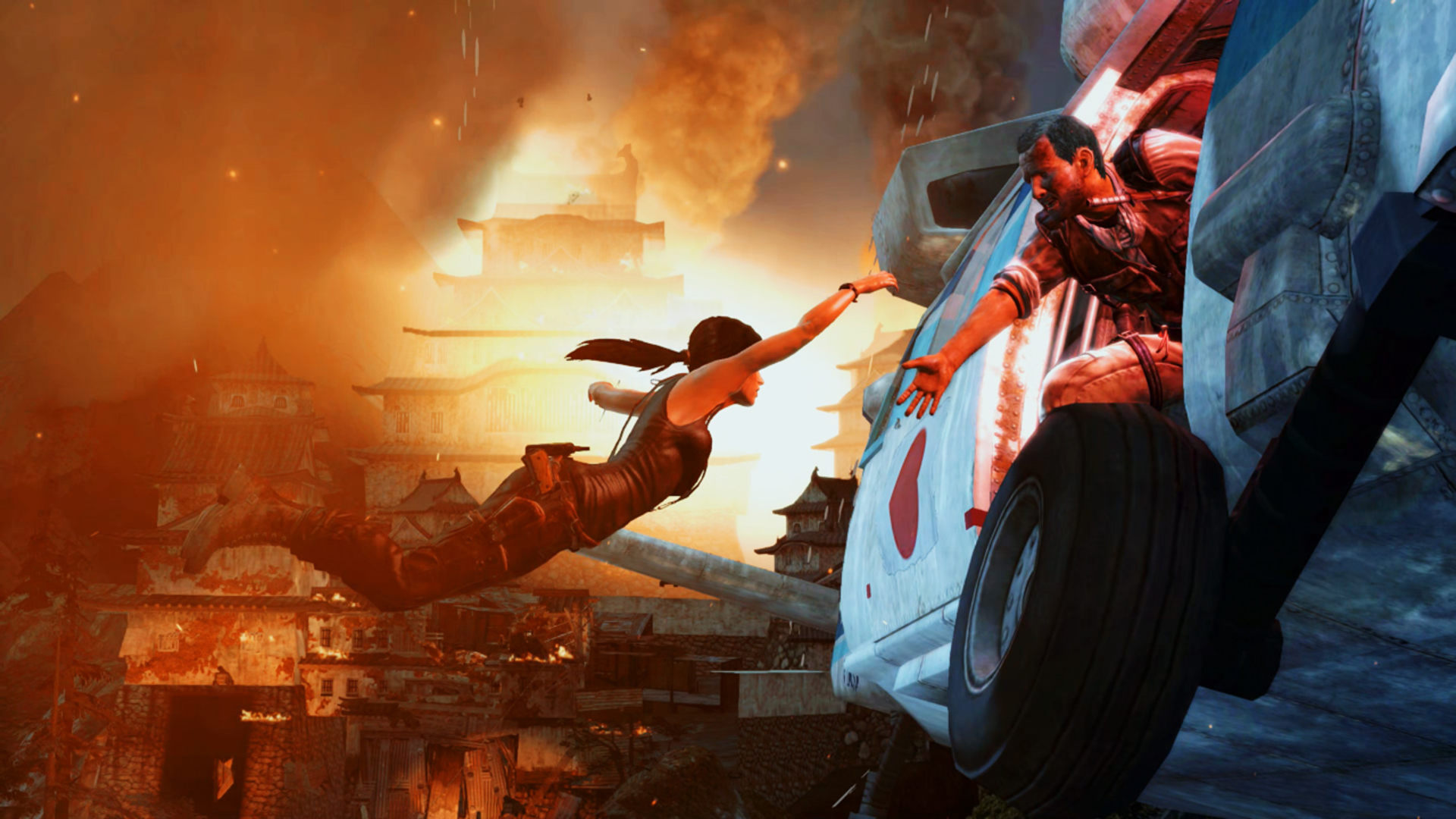 Official Tomb Raider Definitive Edition action screenshot with Lara Croft