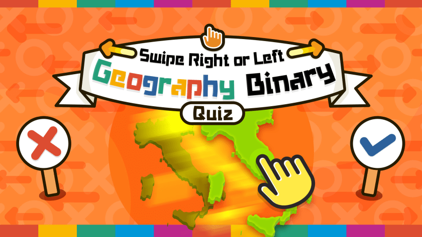 Swipe Right or Left Geography Binary Quiz