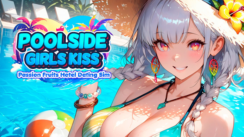 Poolside Girls Kiss: Passion Fruits Hotel Dating Sim