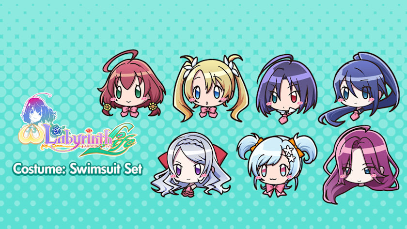 Maiden Costume "Swimsuit" Set of 7