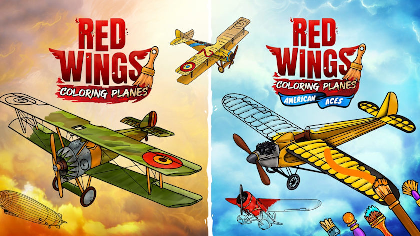 Red Wings: Coloring Planes Bundle