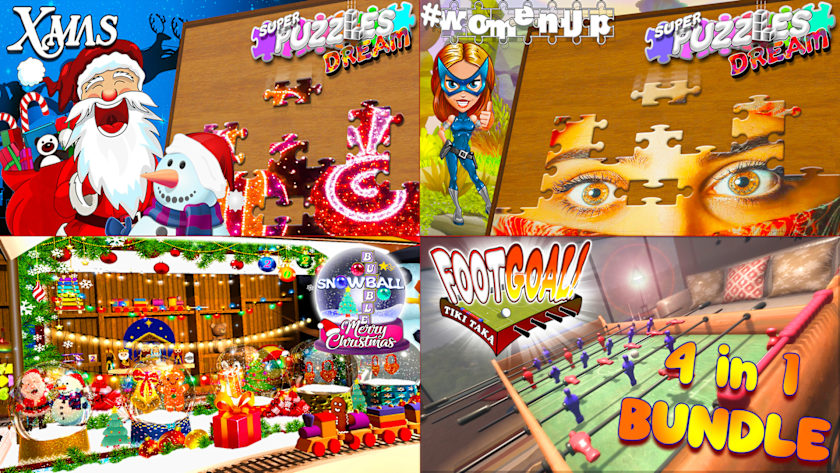 4 in 1 Bundle creative puzzles & table football