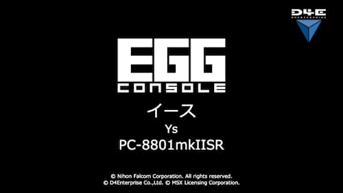 EGGCONSOLE Ys PC-8801mkIISR for Nintendo Switch - Nintendo