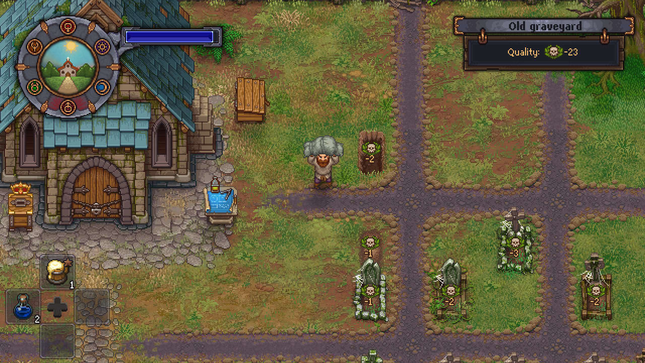 graveyard keeper мягкая церковная скамейка