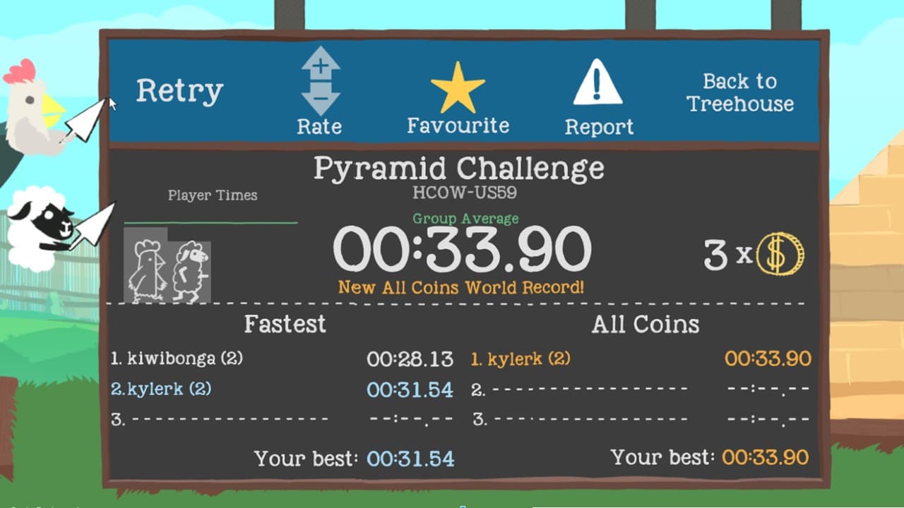 #6. Ultimate Chicken Horse (Nintendo) Ved: Clever Endeavour Games