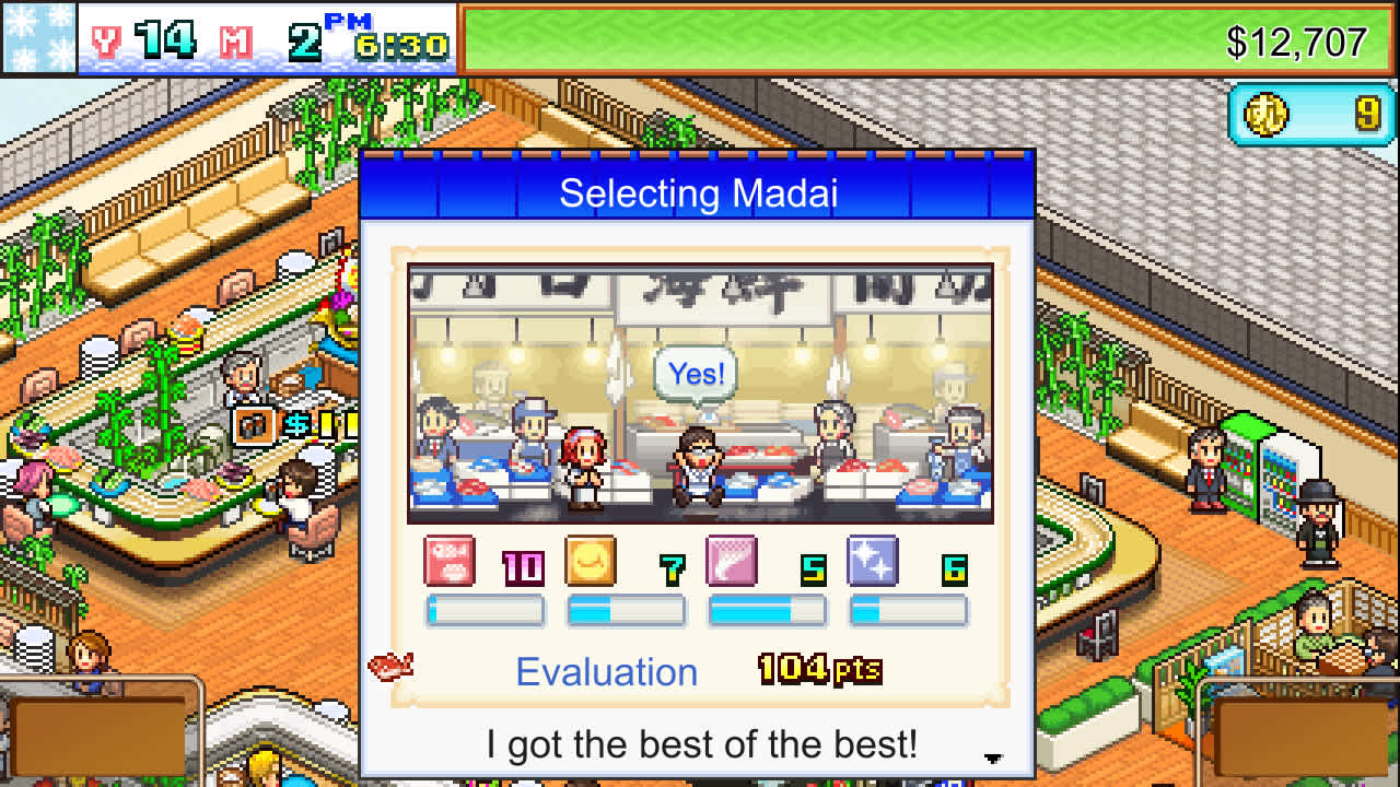 #4. The Sushi Spinnery (Nintendo) Podle: Kairosoft