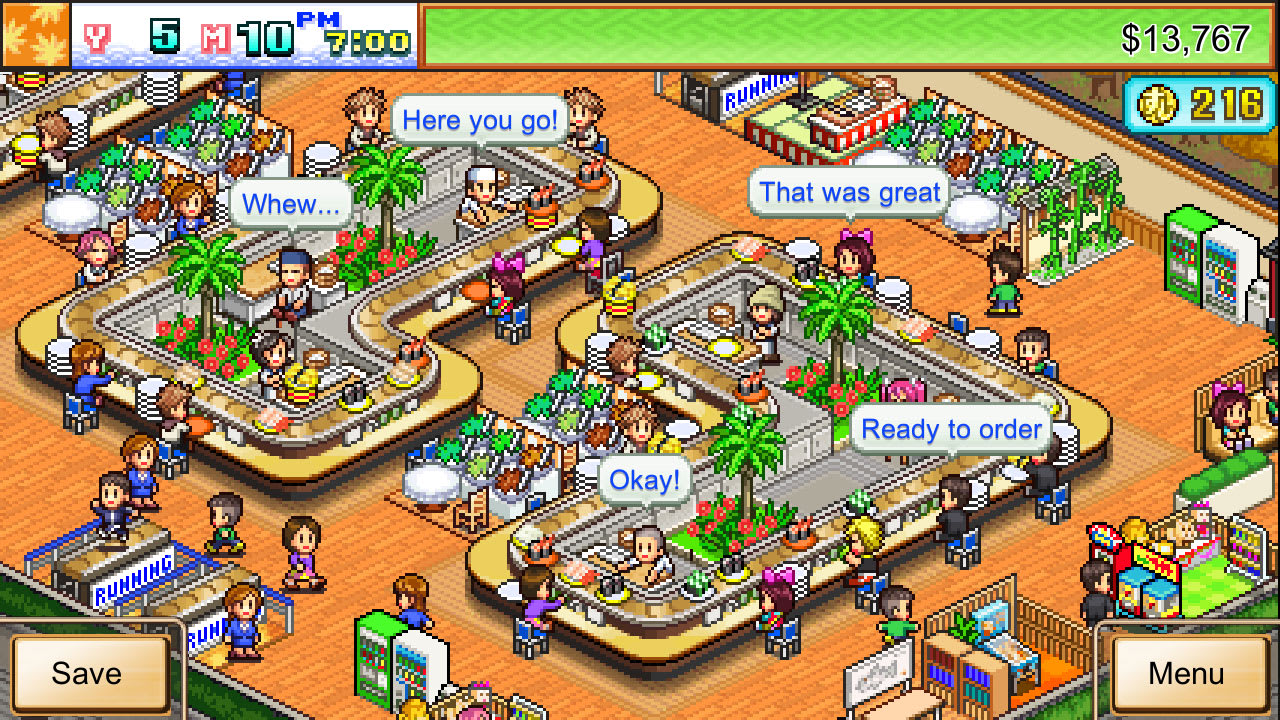 #1. The Sushi Spinnery (Nintendo) Podle: Kairosoft