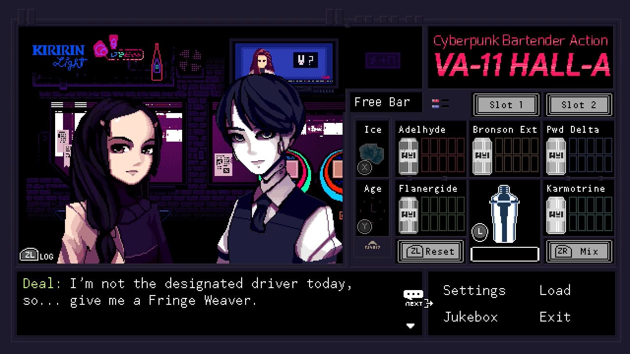 #6. VA-11 Hall-A: Cyberpunk Bartender Action (Nintendo) 由: Ysbryd Games