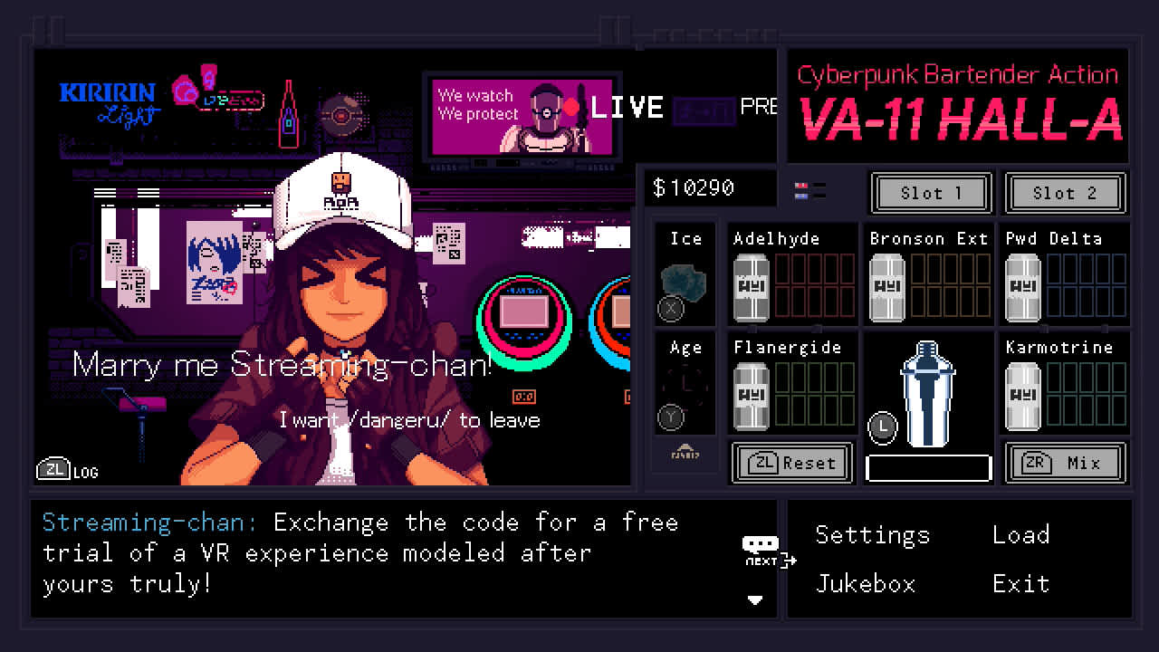 #2. VA-11 Hall-A: Cyberpunk Bartender Action (Nintendo) 由: Ysbryd Games