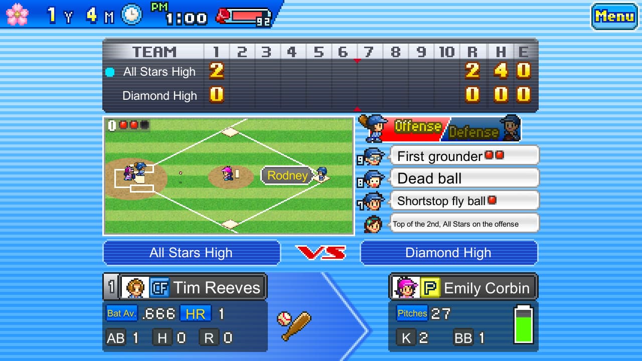 #3. Home Run High (Nintendo) By: Kairosoft