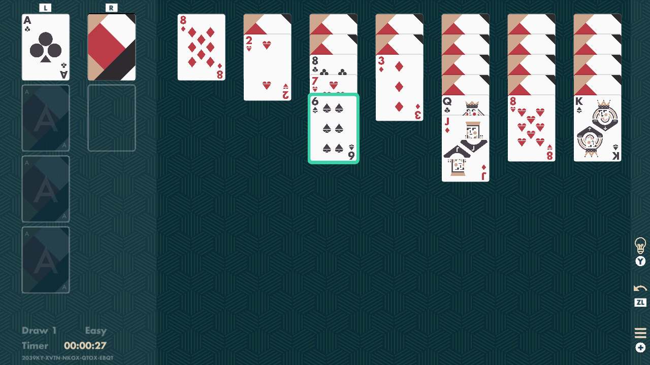 #4. Solitaire Klondike Minimal (Nintendo) Podle: hook.gg