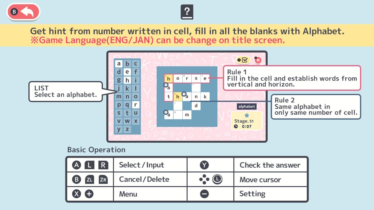#5. Codebreaker Puzzle 1000! ENG & JAN (Nintendo) โดย: SUCCESS