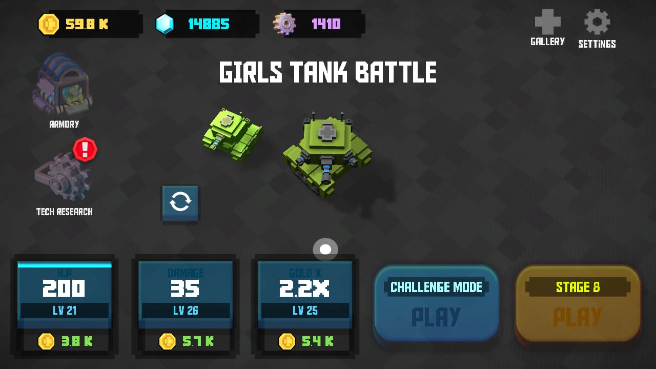 #1. Girls Tank Battle (Nintendo) By: TROOOZE