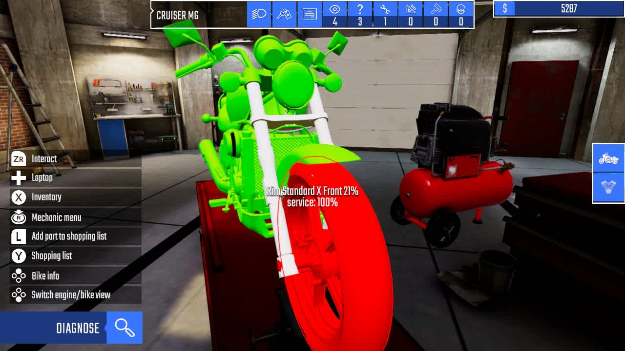 #4. Biker Garage: Mechanic Simulator (Nintendo) By: Pineapple Works