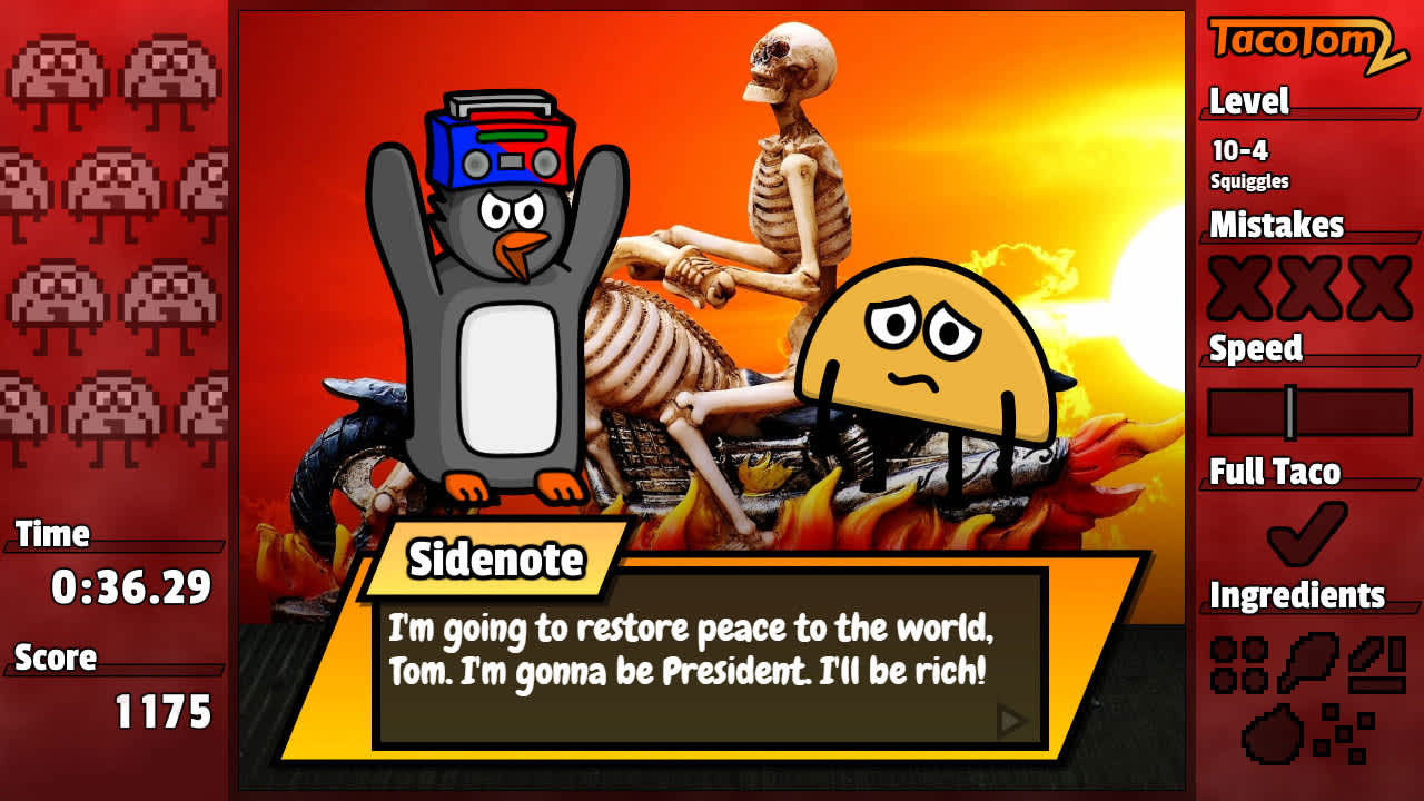 #4. Taco Tom 2 (Nintendo) 由: Penguin Pop Games