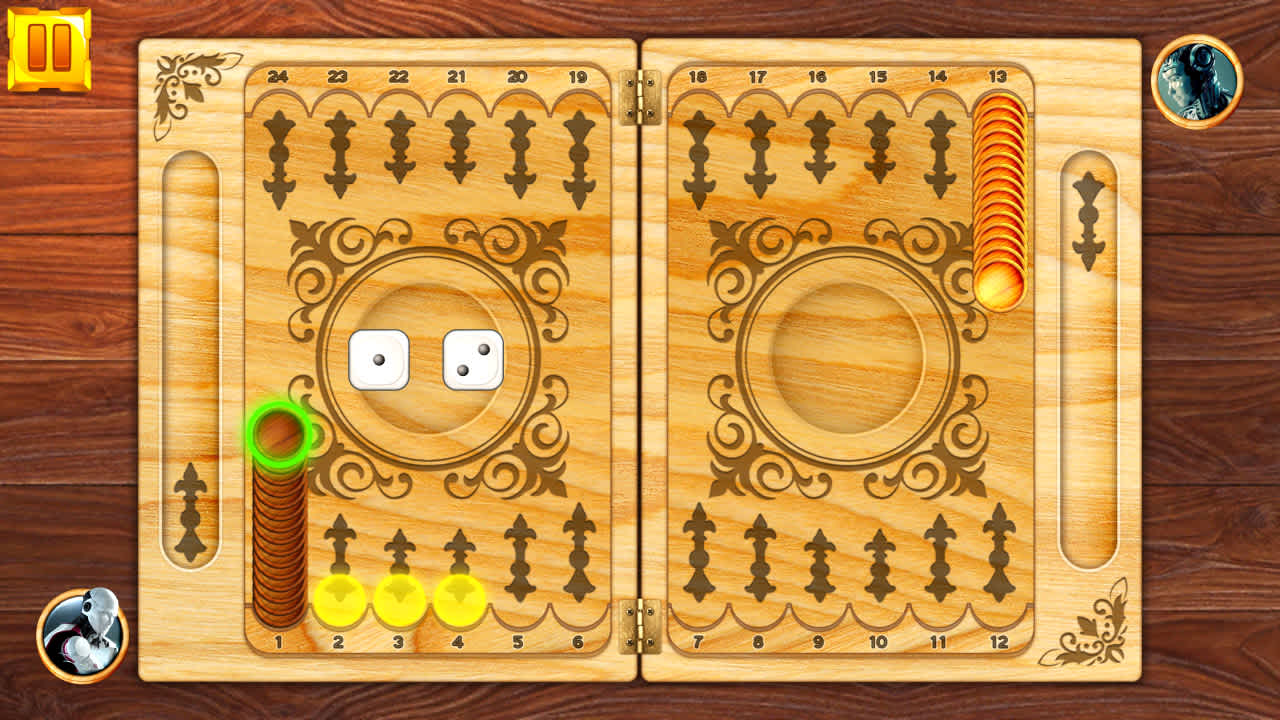 #1. Backgammon: Board Game Puzzle (Nintendo) 由: Megame