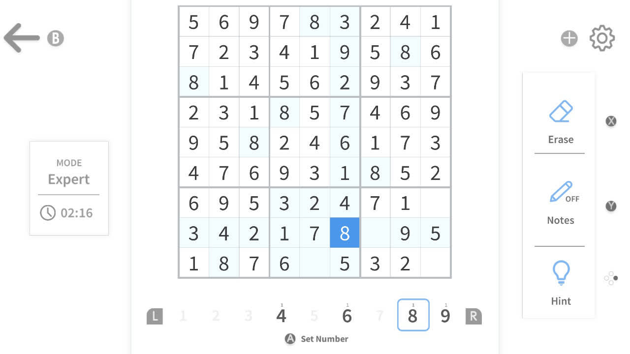 #4. Sudoku Master - Classic Sudoku (Nintendo) Av: Peaksel