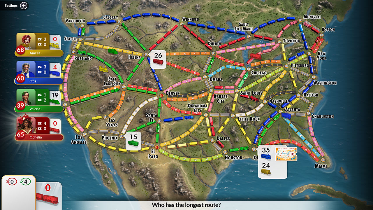 #4. Ticket to Ride® (Nintendo) Podle: Marmalade Game Studio