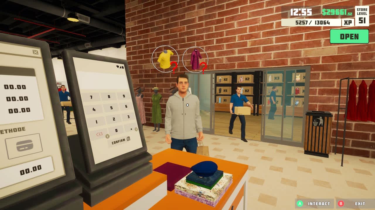 #5. siMarket Cloth Store Simulator (Nintendo) By: Halva Studio