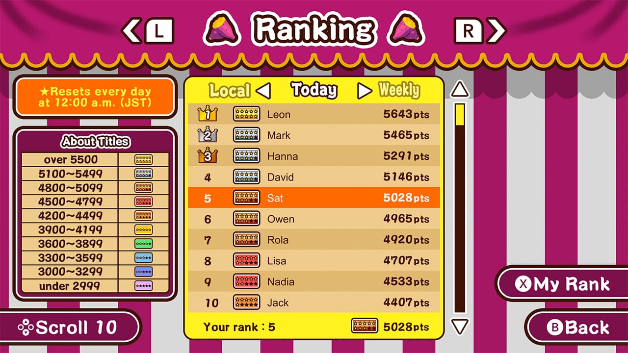 #5. Make it! Yakiimo (Nintendo) 由: SAT-BOX