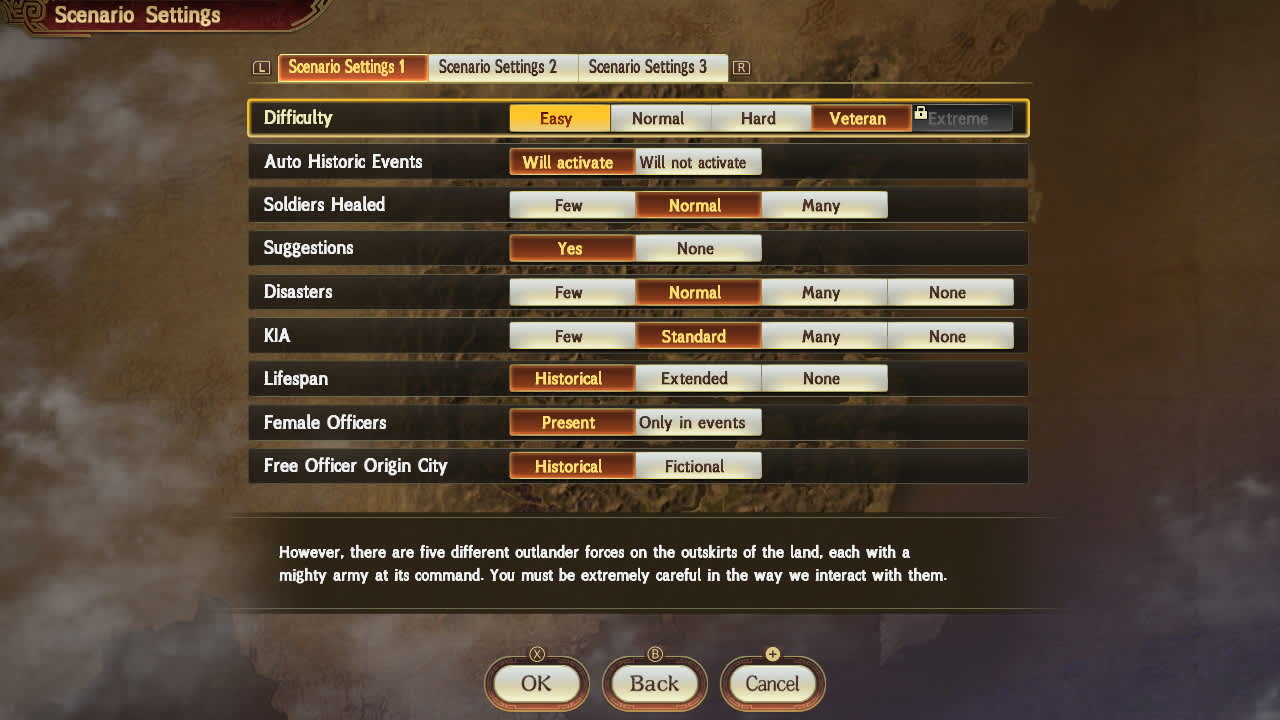 #1. Difficulty [Veteran] & Scenario Settings Set (Nintendo) 由: KOEI TECMO AMERICA
