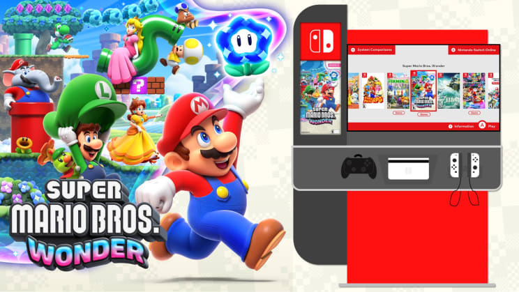 Nintendo Switch with Super Mario Bros. WonderBundle 