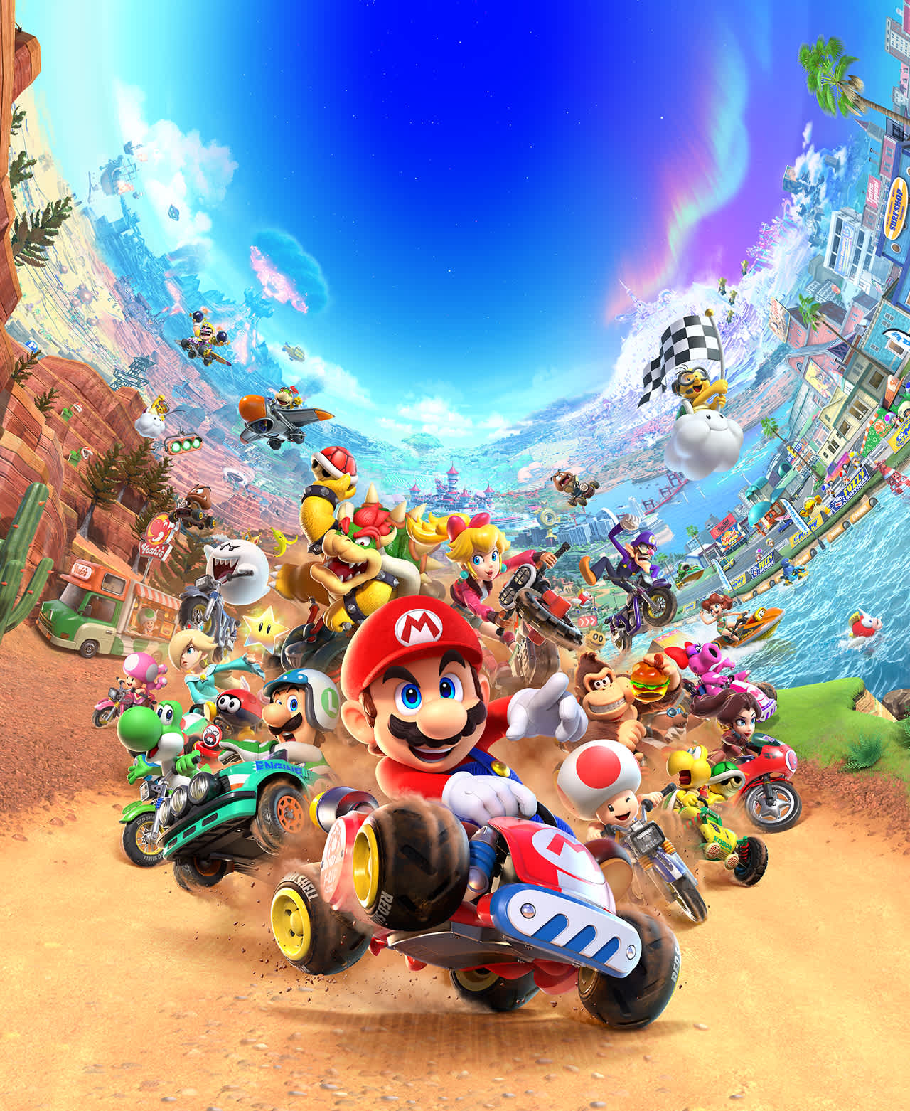 Mario kart world uradna key art slika za nintendo switch 2