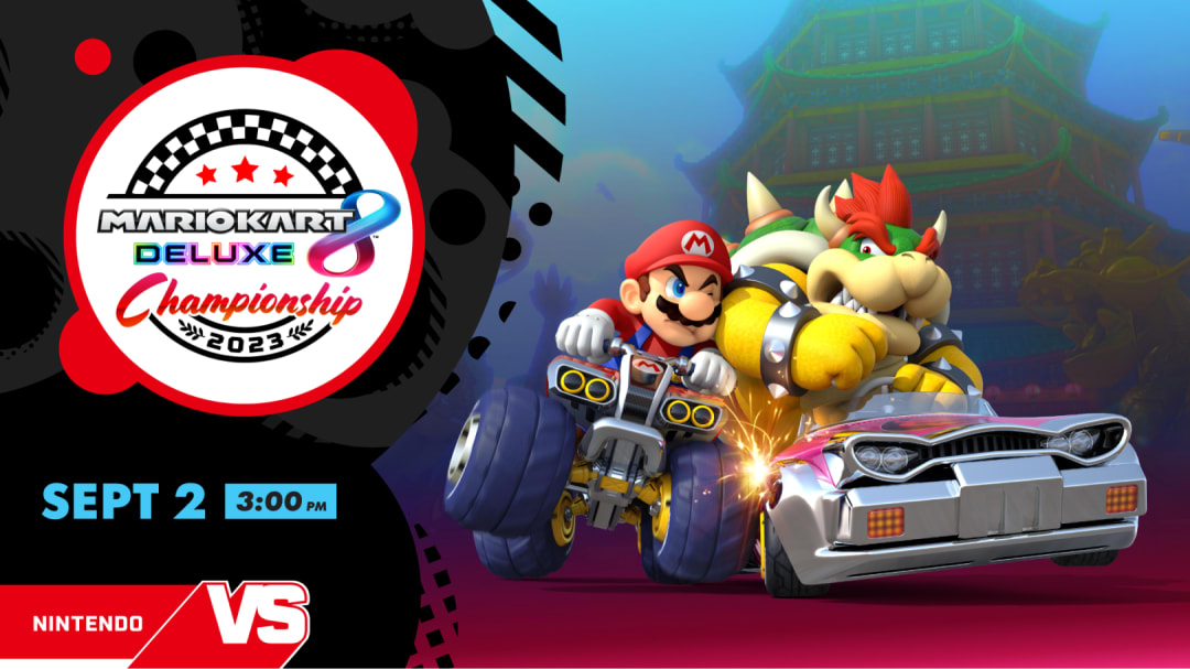 Mario and Bowser bump into each other in their karts.