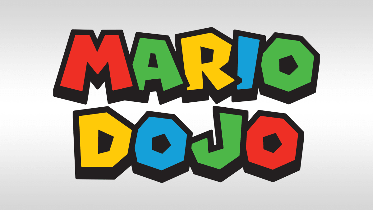 Logo for Mario Dojo in a colorful Super Mario-inspired font.