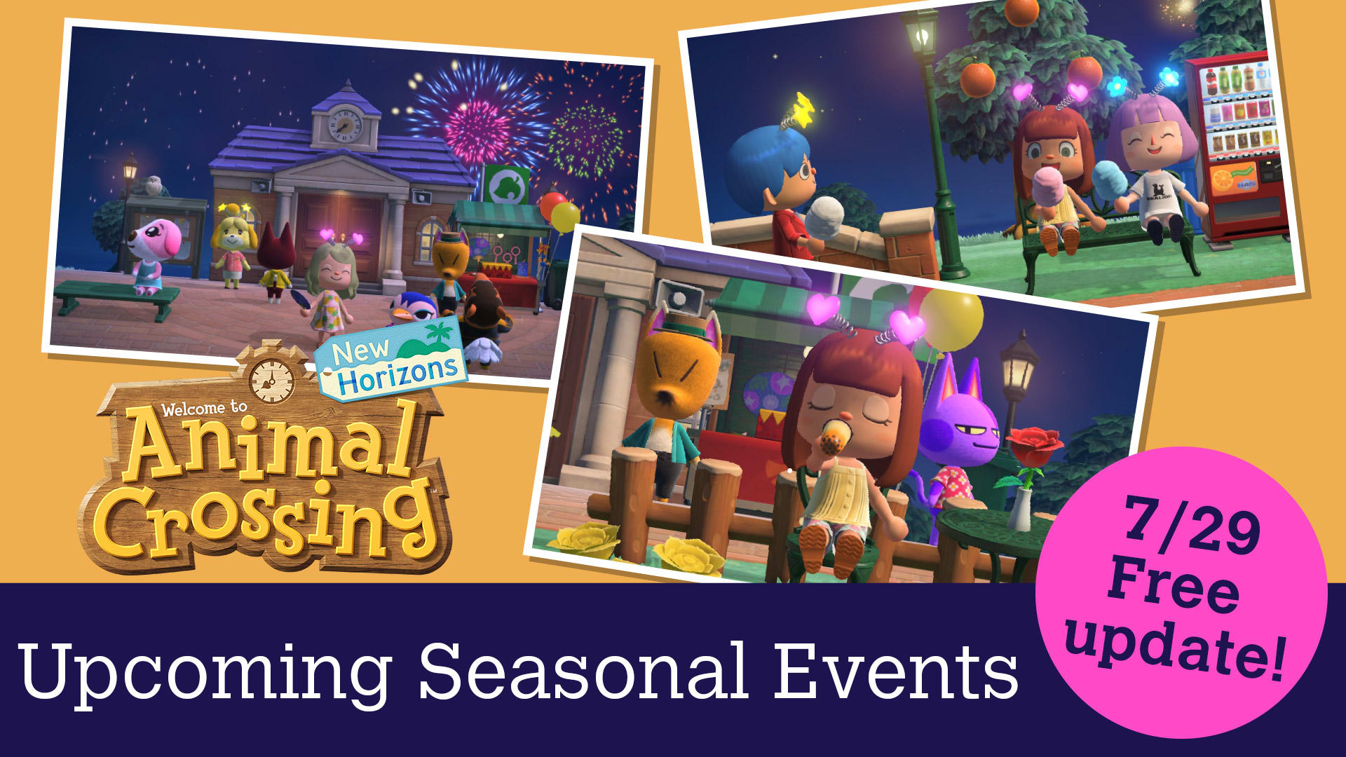 Free Update Adds Fireworks To August In Animal Crossing New Horizons Nintendo Official Site