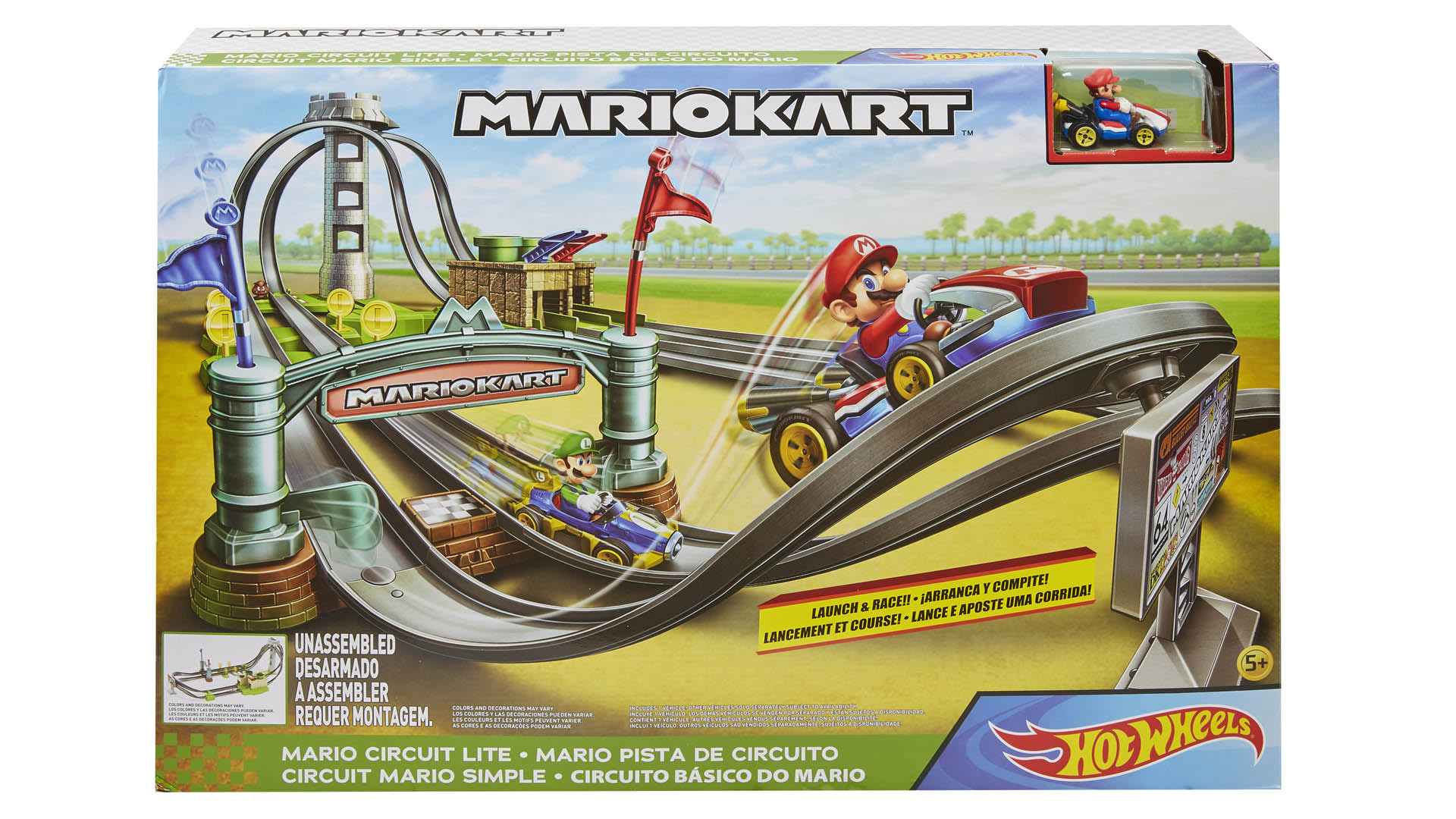 hot wheels mario kart mario circuit track set