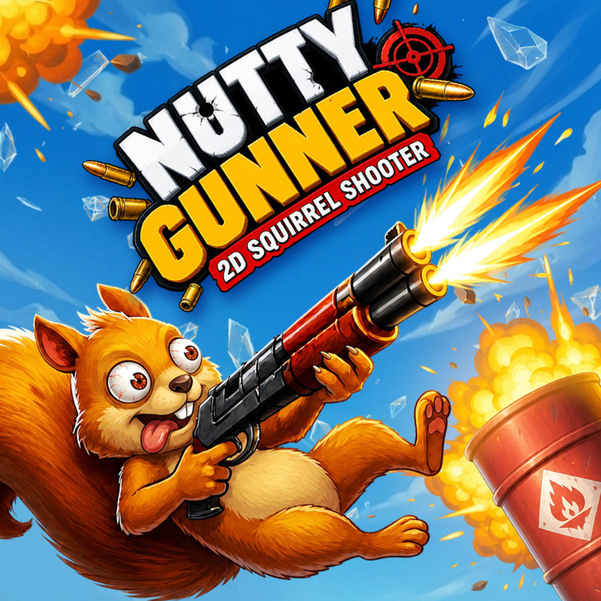Nutty Gunner: 2D Squirrel Shooter Nintendo Switch okładka gry