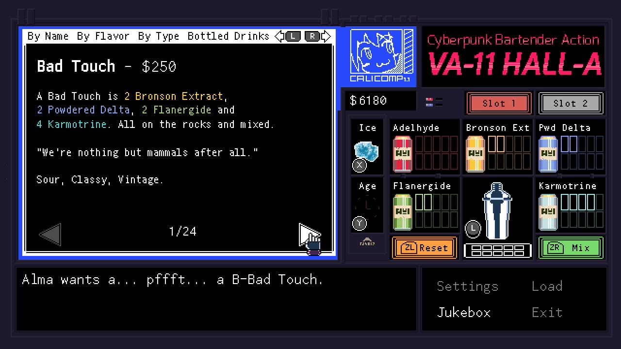 VA-11 Hall-A: Cyberpunk Bartender Action screenshot 3