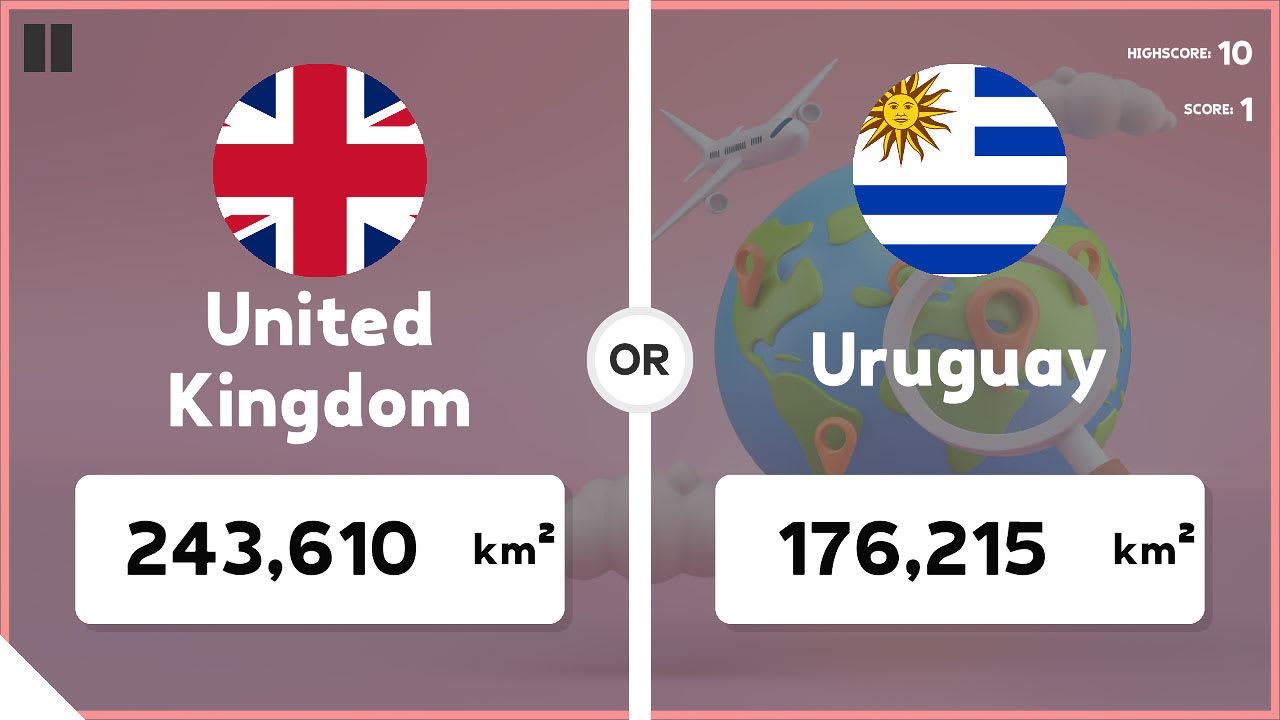 Which Country Is Larger? screenshot 2