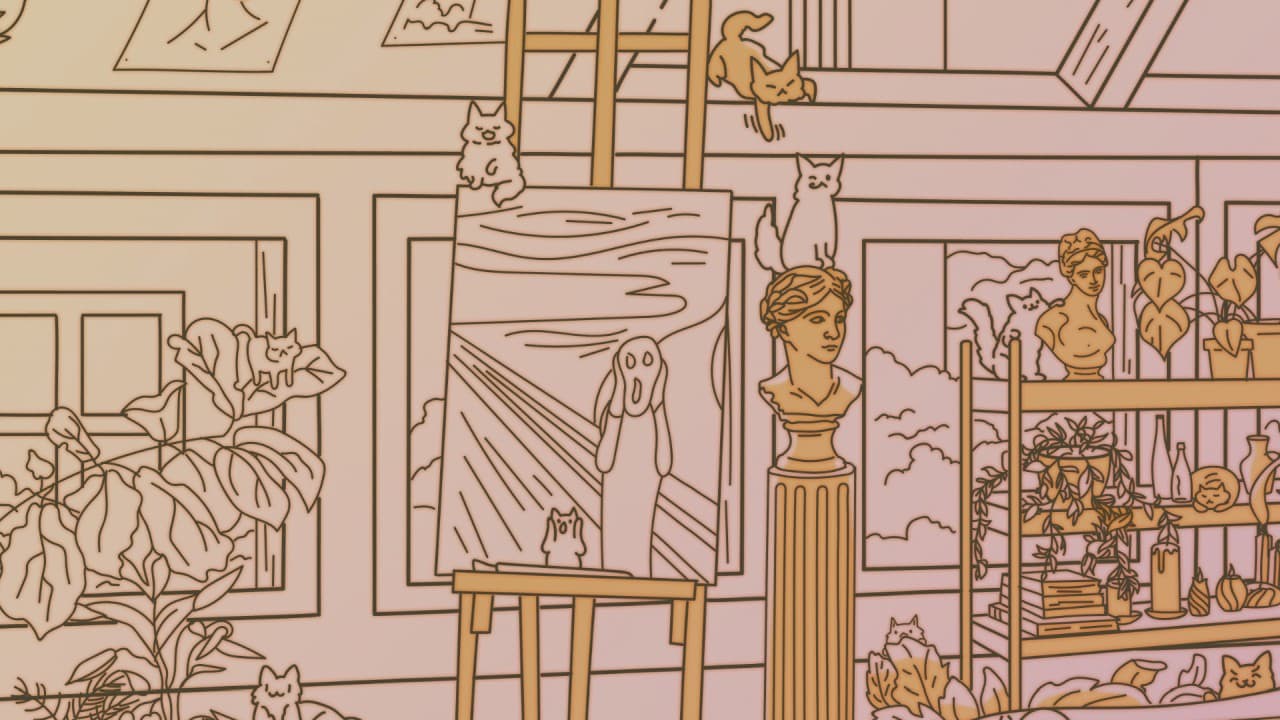 Cats Visiting Cozy Art Studios screenshot 1