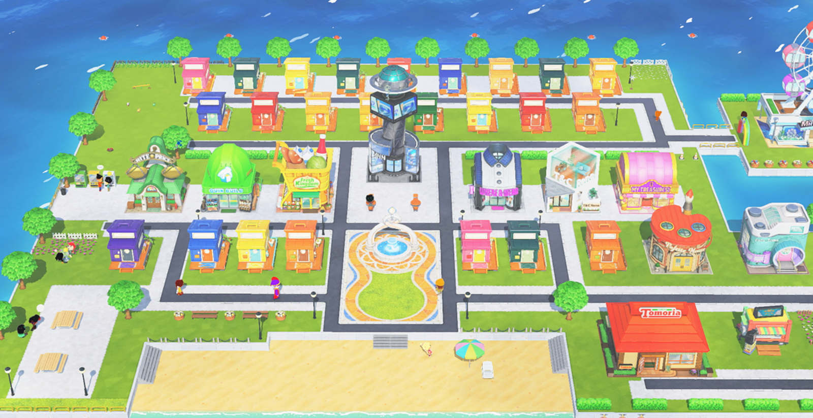 Widok ogólny wyspy w Tomodachi Life: Une vie de rêve