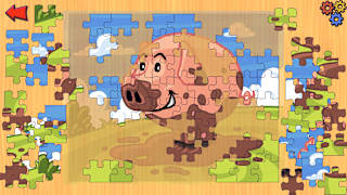 Funny Farm Animal Jigsaw Puzzle Game for Kids and Toddlers screenshot 2