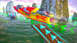 Race Boat Simulator - 3D Stunt Racing Driving Ship in Ocean screenshot 4