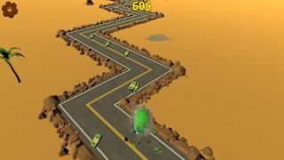 Highway Getaway: ZigZag Blocky Car screenshot 1
