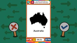 Swipe Right or Left Geography Binary Quiz screenshot 2