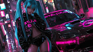 Anime Girls: JDM Car Passion Puzzle screenshot 1