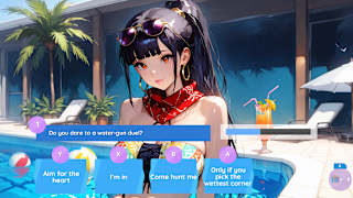 Poolside Girls Kiss: Passion Fruits Hotel Dating Sim screenshot 3