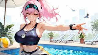 Poolside Girls Kiss: Passion Fruits Hotel Dating Sim screenshot 6