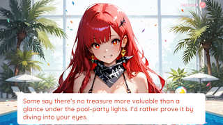 Poolside Girls Kiss: Passion Fruits Hotel Dating Sim screenshot 2