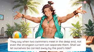 Poolside Boys Kiss: Passion Fruits Hotel Dating Sim screenshot 2